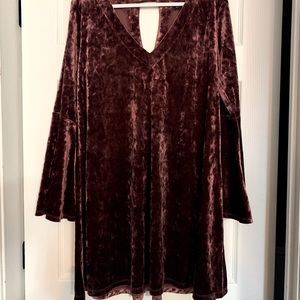 Beautiful Velvet, Purple, long sleeve dress, size L